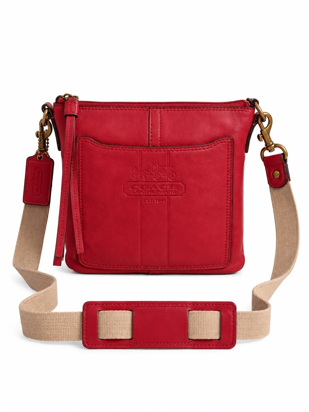 Coach Legacy Pink Leather Crossbody Bag Vintage Adjustable Strap gloved leather - Picture 2 of 14